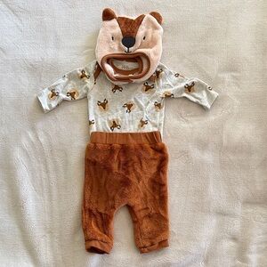 Adorable Brown Fox Kids Matching Set